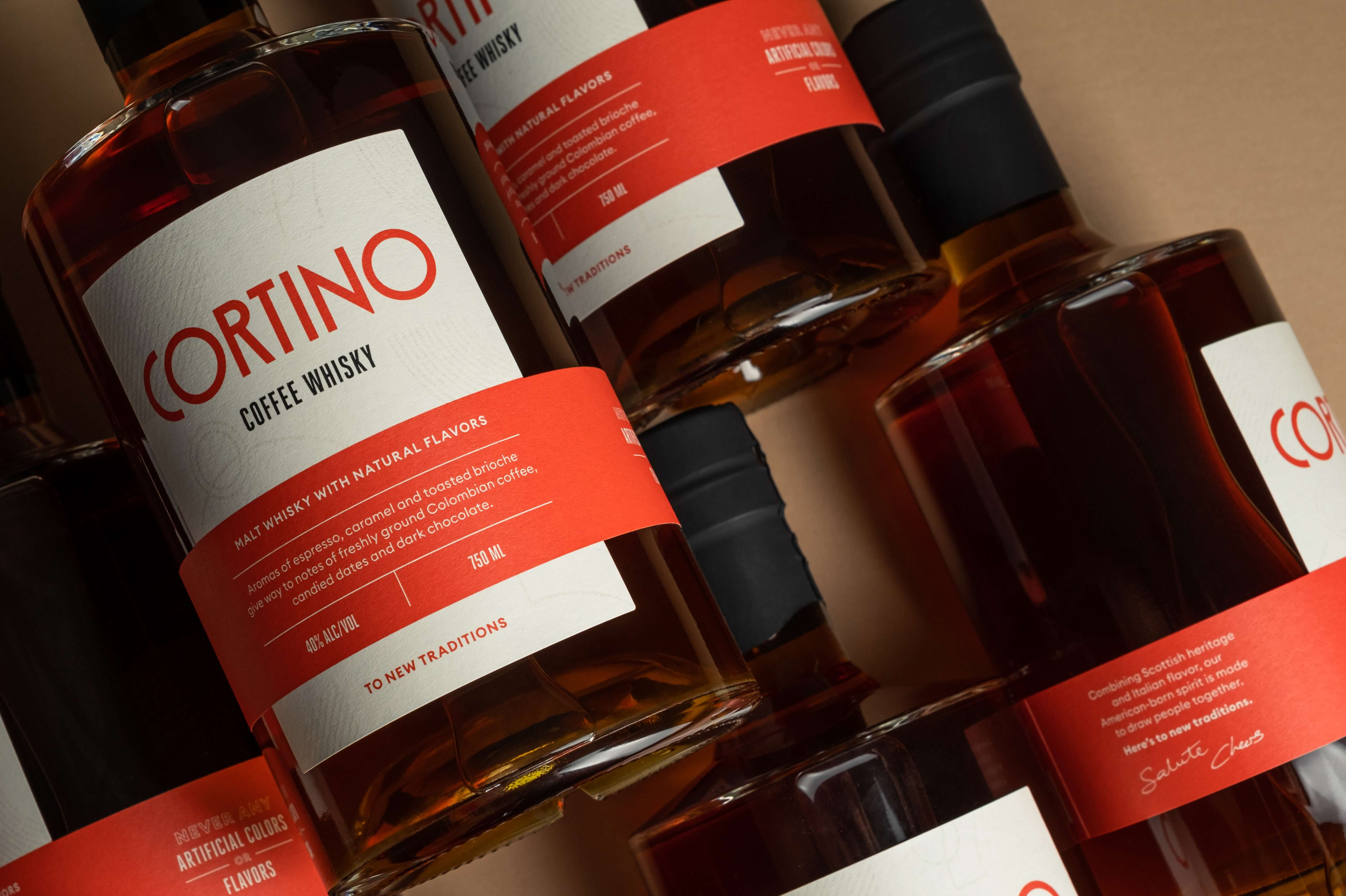 Cortino Coffee Whisky Stacked Bottles