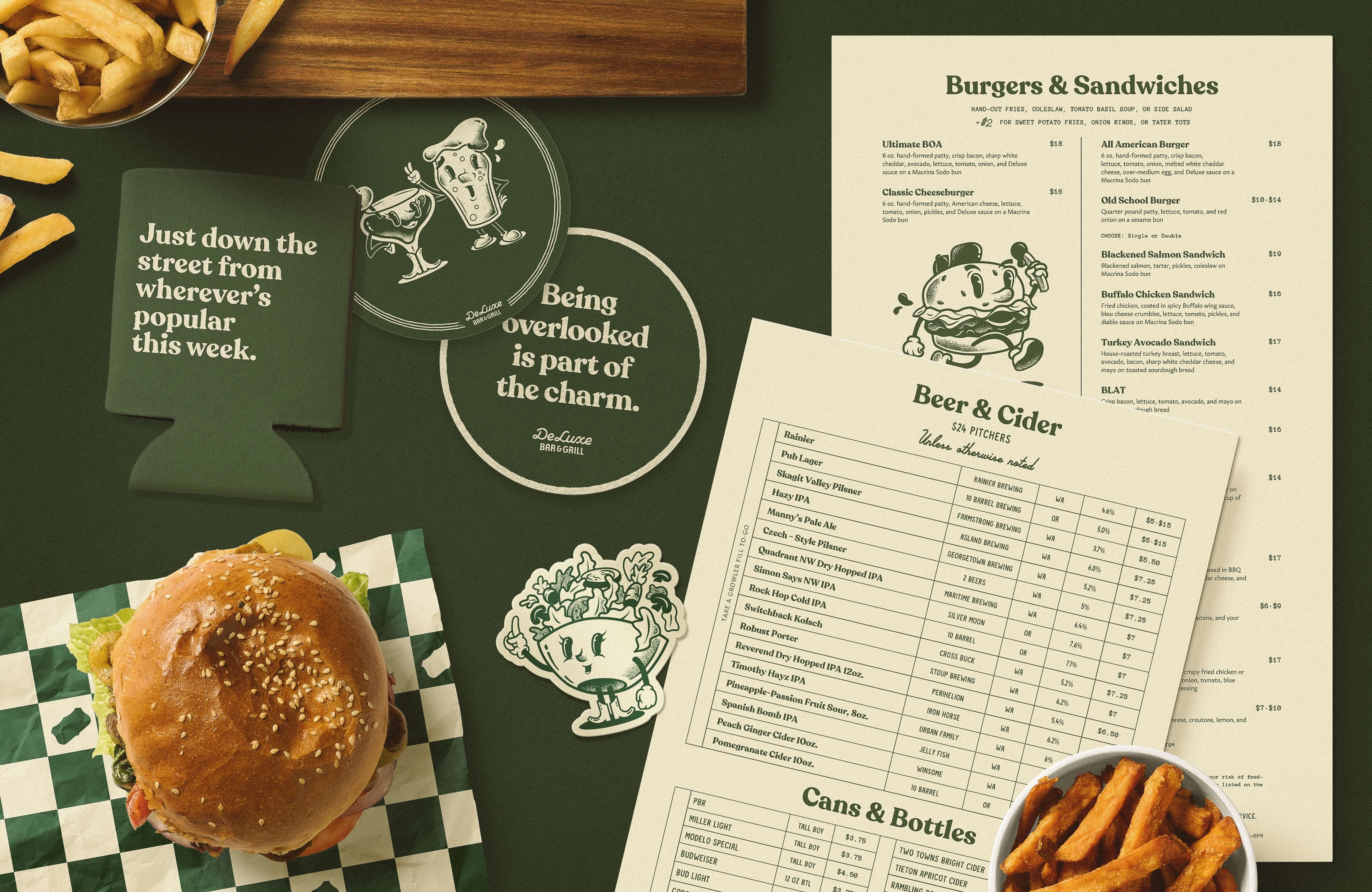 The Deluxe Bar and Grill Flatlay