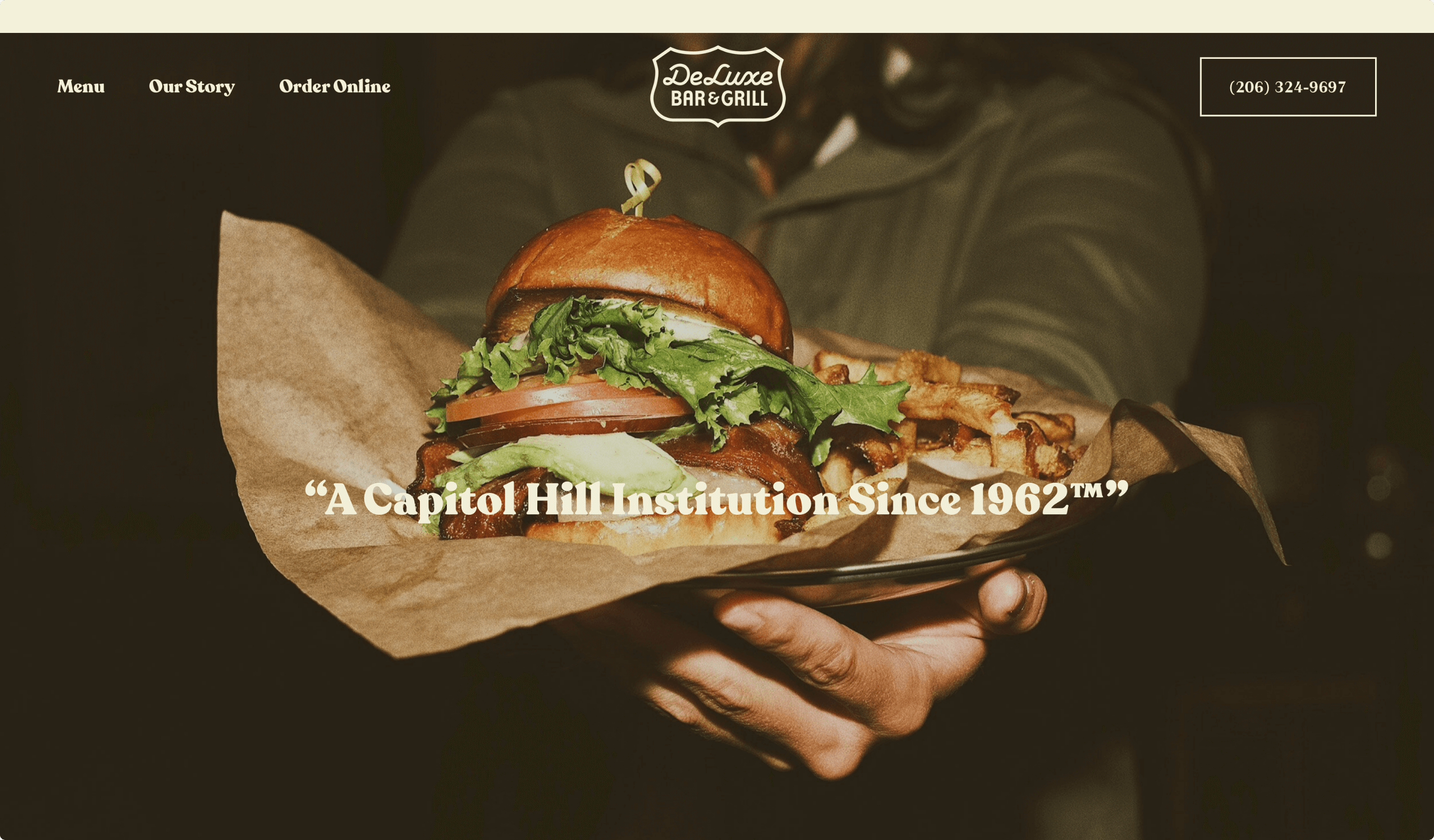 The Deluxe Bar and Grill Website