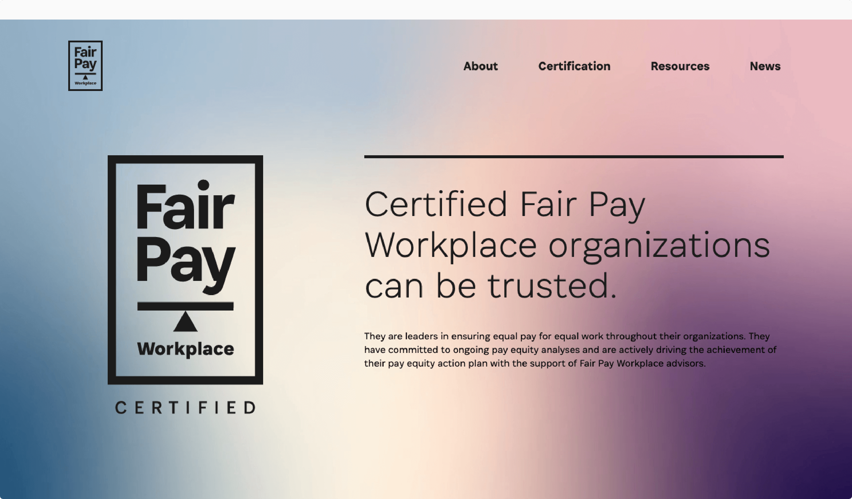 Fair Pay Workplace Website