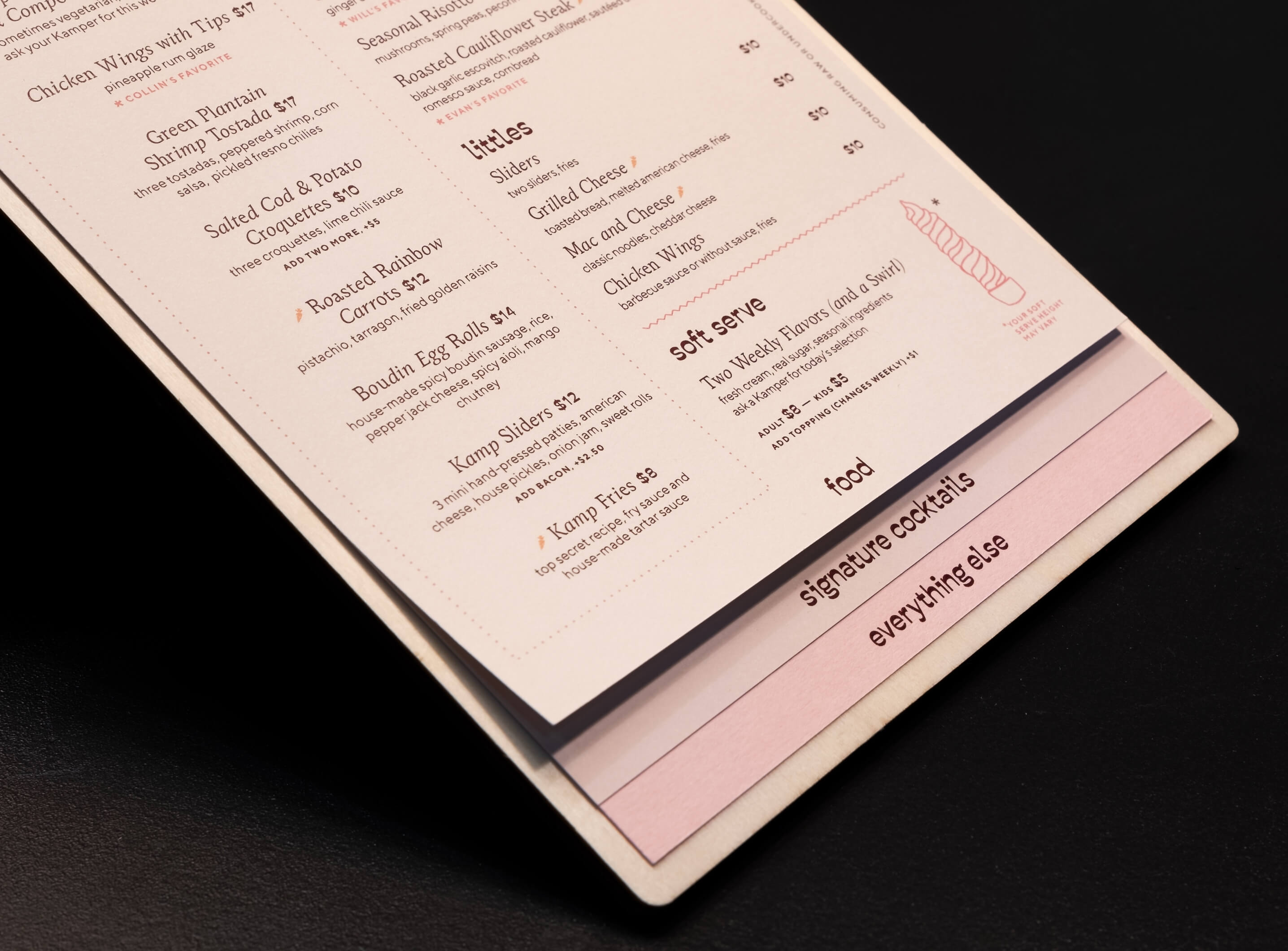 Kamp Social House Menu 02