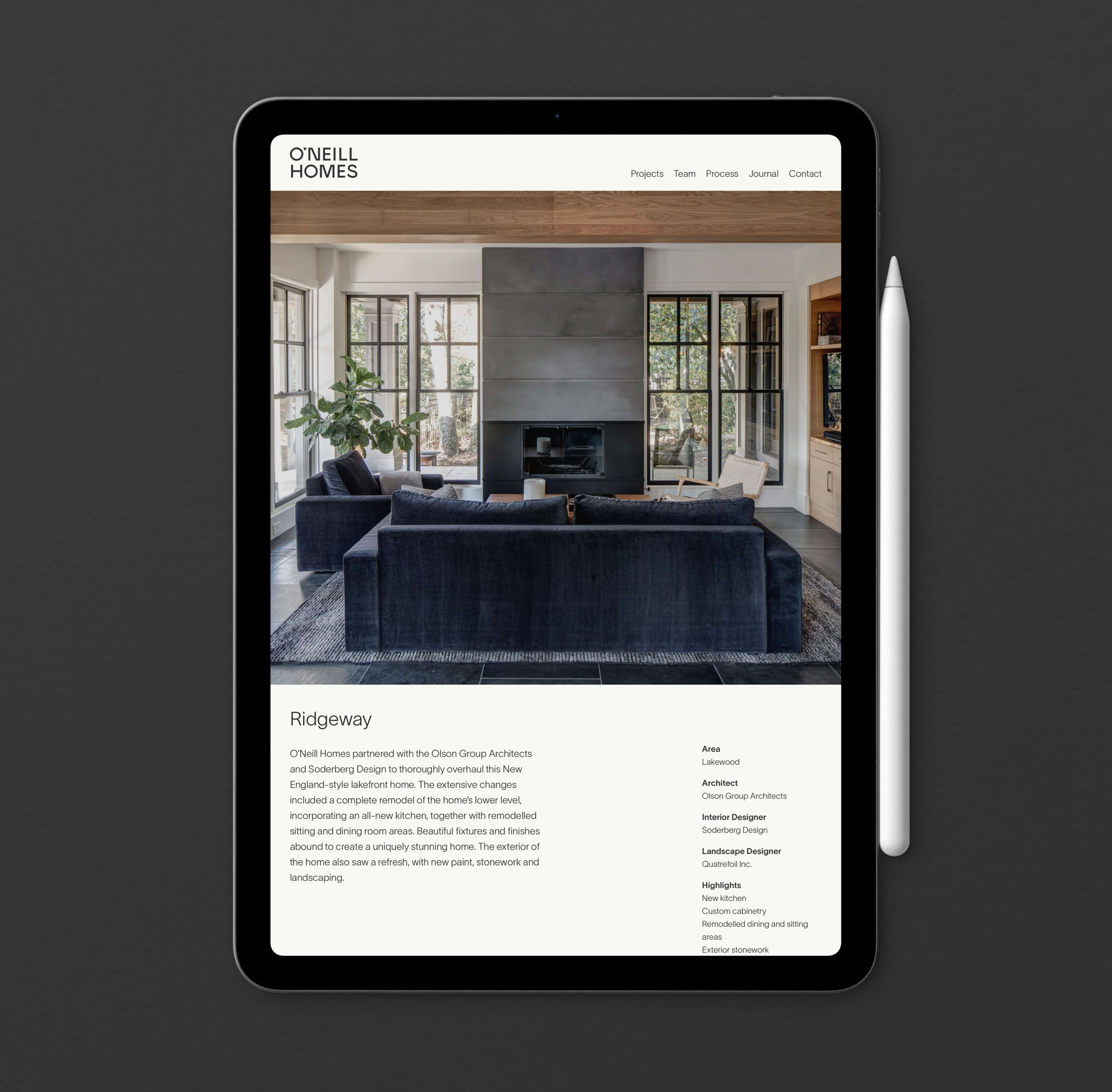 O'Neill Homes Website
